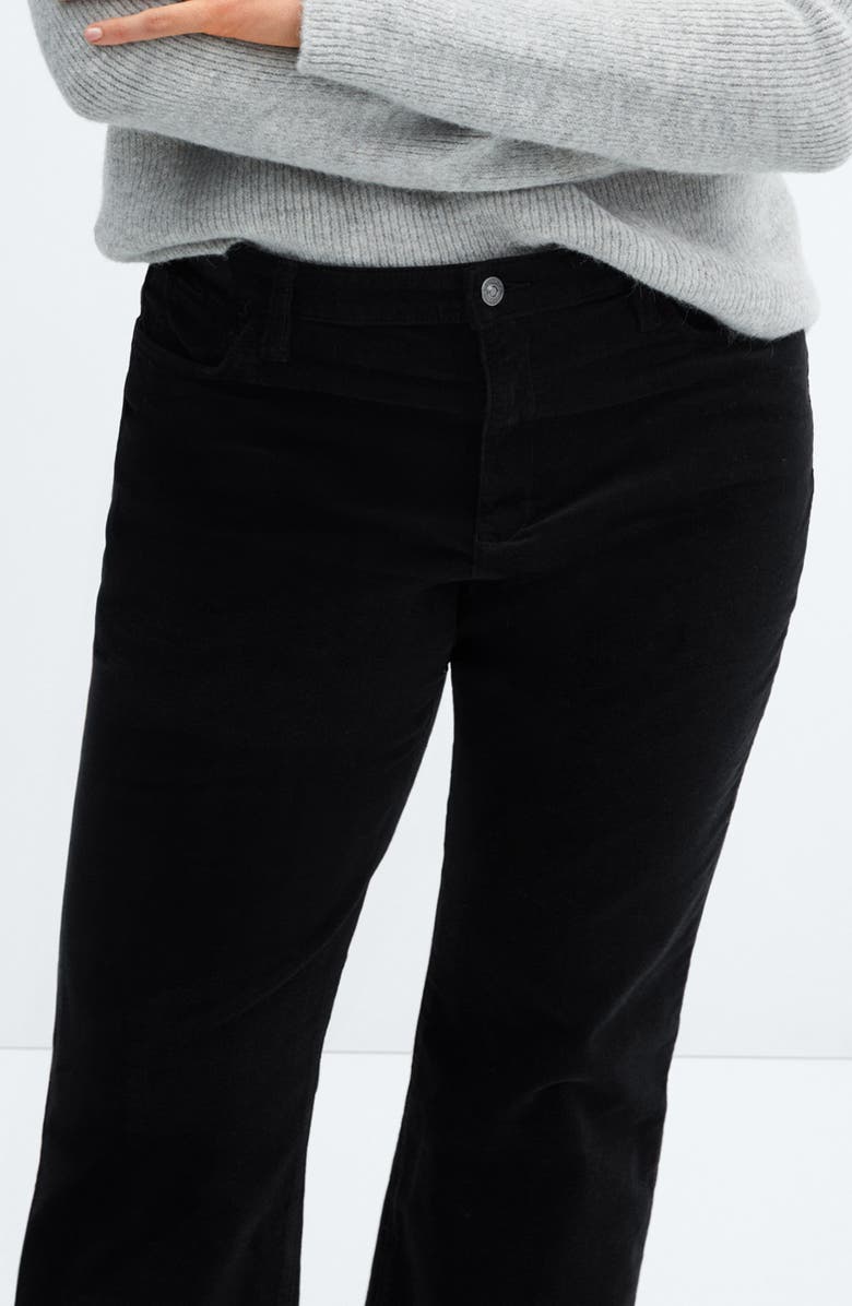 MANGO Crop Flare Corduroy Jeans, Alternate, color,
