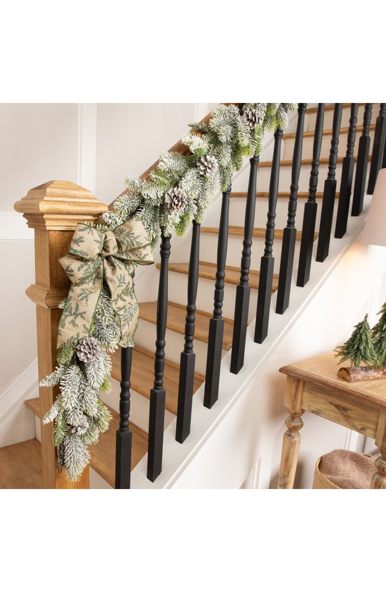 Northlight Flocked Pine and Pinecones Artificial Christmas Garland - 5.5' x 10" - Unlit, Alternate, color, Green