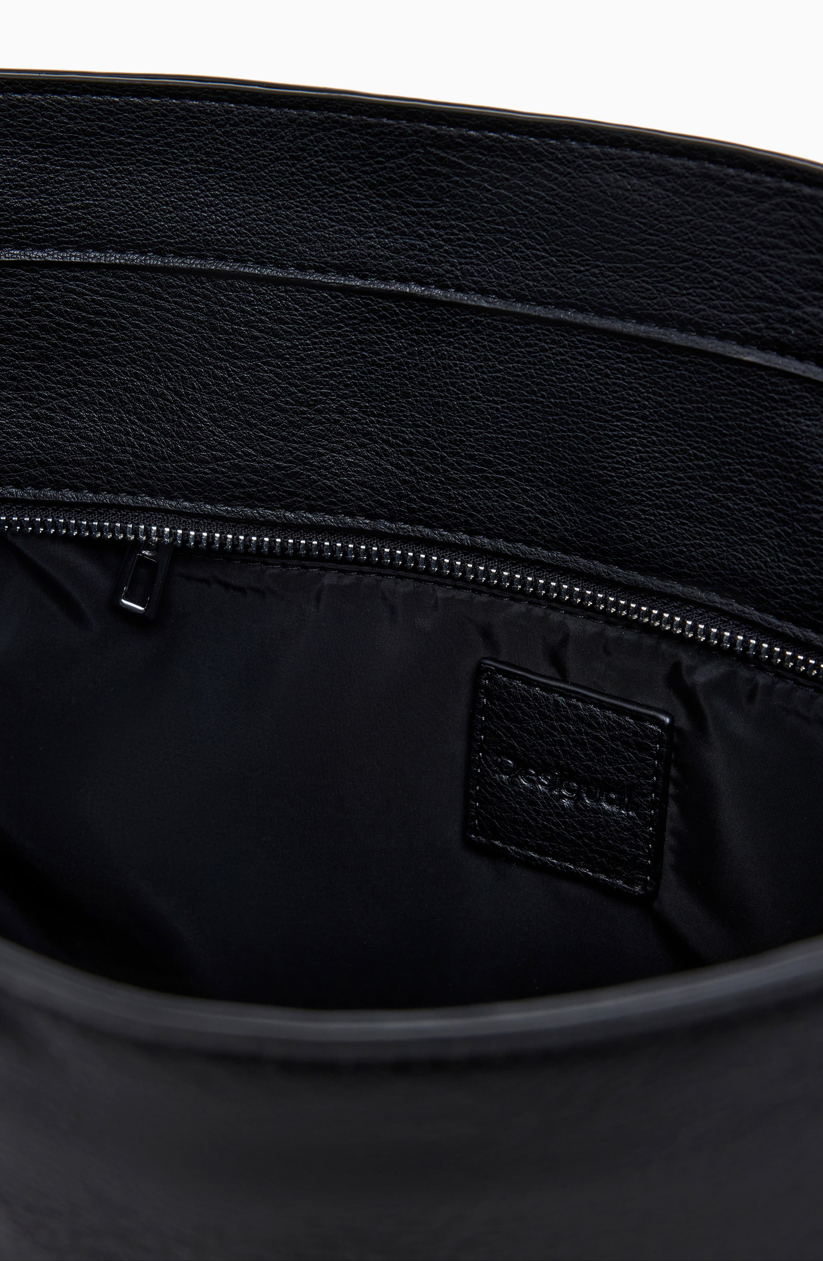 Desigual Faux Leather Shoulder Bag, Alternate, color, Black