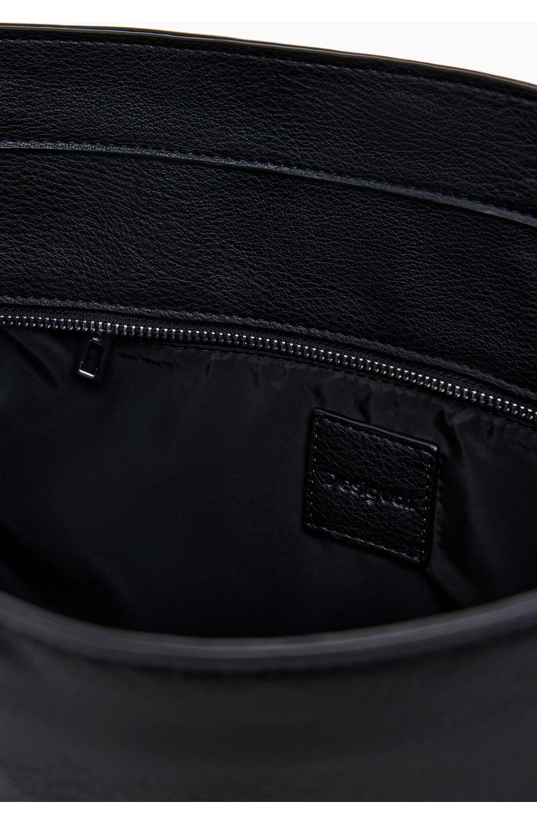 Desigual Faux Leather Shoulder Bag, Alternate, color, Black