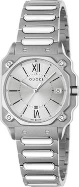 Gucci G-Flat Medium Bracelet Watch, 30mm
