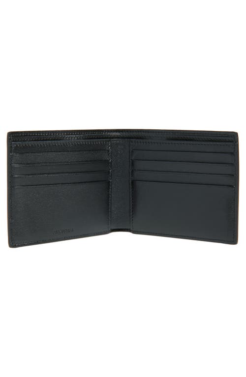 Balenciaga Cash Square Folded Wallet In 1065 Black/cherry Red
