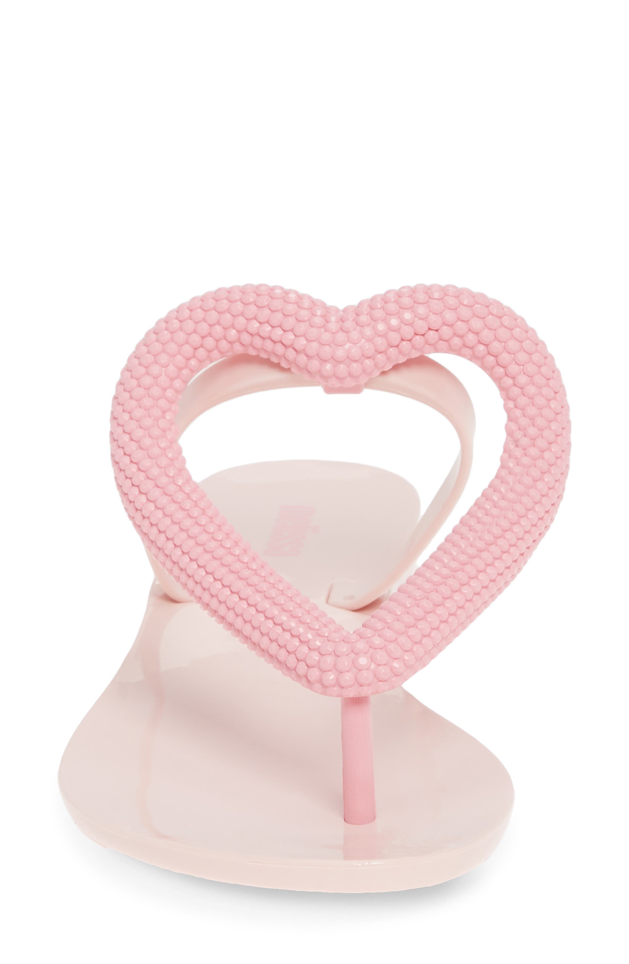 Big Heart Flip Flop, Alternate, color, LIGHT PINK RUBBER