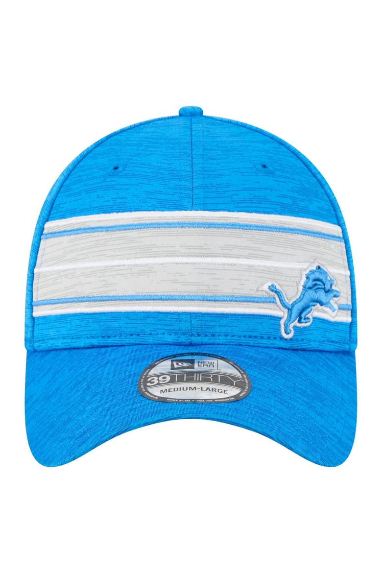 Men's New Era  Blue Detroit Lions Stripes 39THIRTY Flex Hat, Alternate, color, Blue