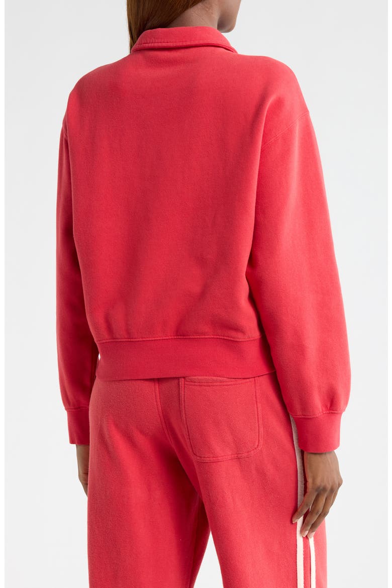 Cloud 9 Cotton Blend Fleece Polo Sweatshirt, Alternate, color, WASHED RED