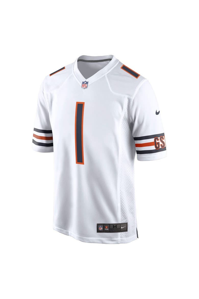 Men's Nike Justin Fields White Chicago Bears Game Jersey, Alternate, color, White