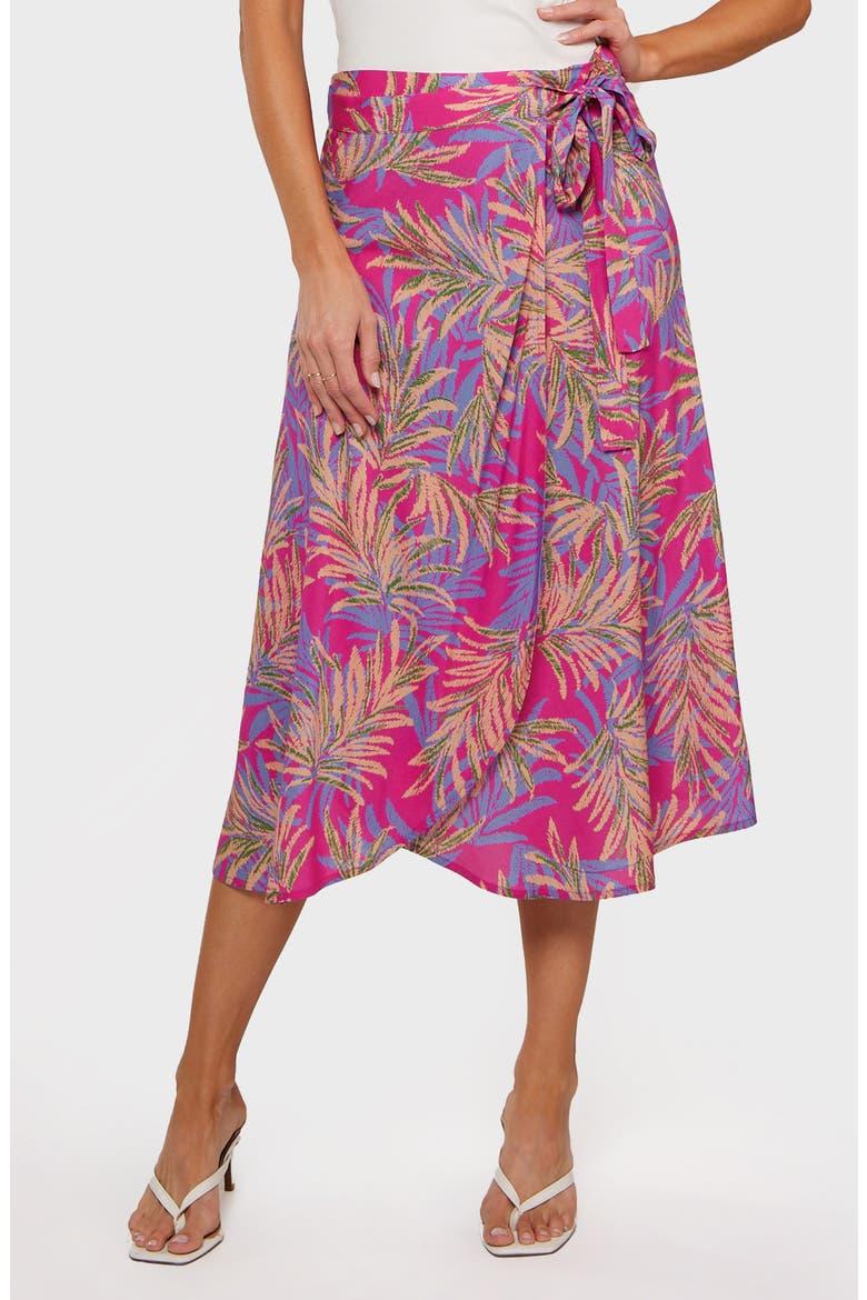 Cora Wrap Skirt, Main, color, FUCHSIA