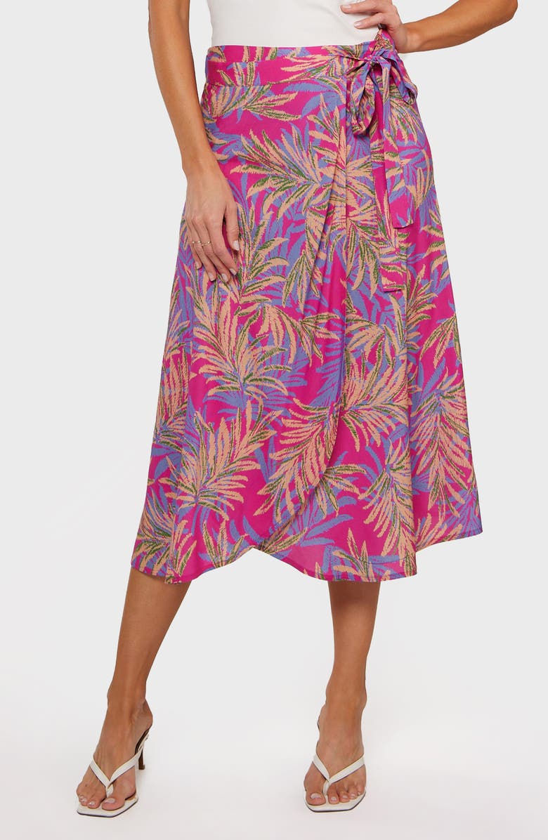matty m. Cora Wrap Skirt, Main, color, Fuchsia