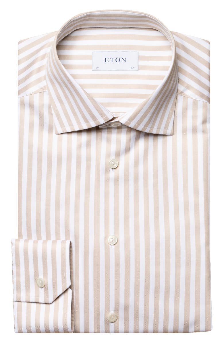 Eton Contemporary Fit Stripe Cotton Dress Shirt, Alternate, color,