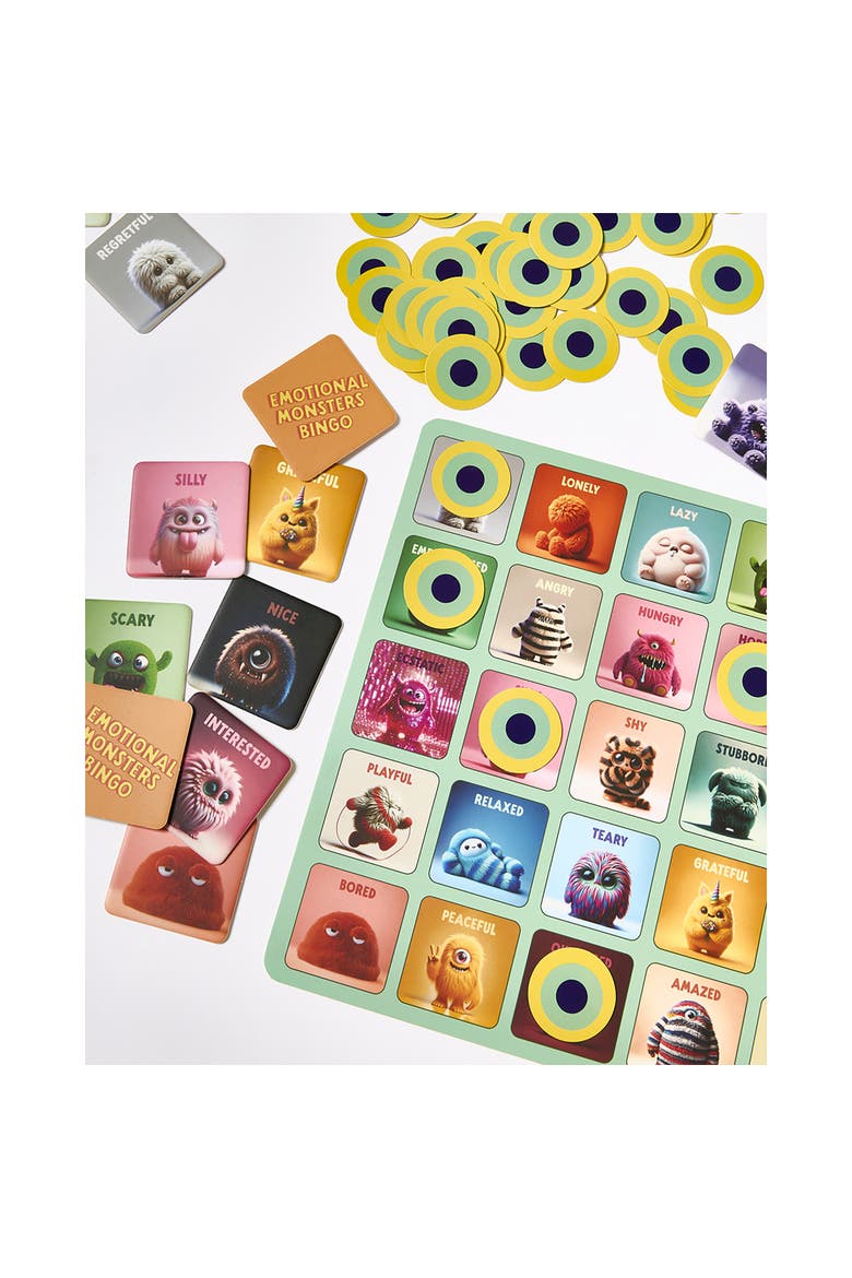 Emotional Monsters Bingo, Learn Feelings Through Play, Alternate, color, Multicolored