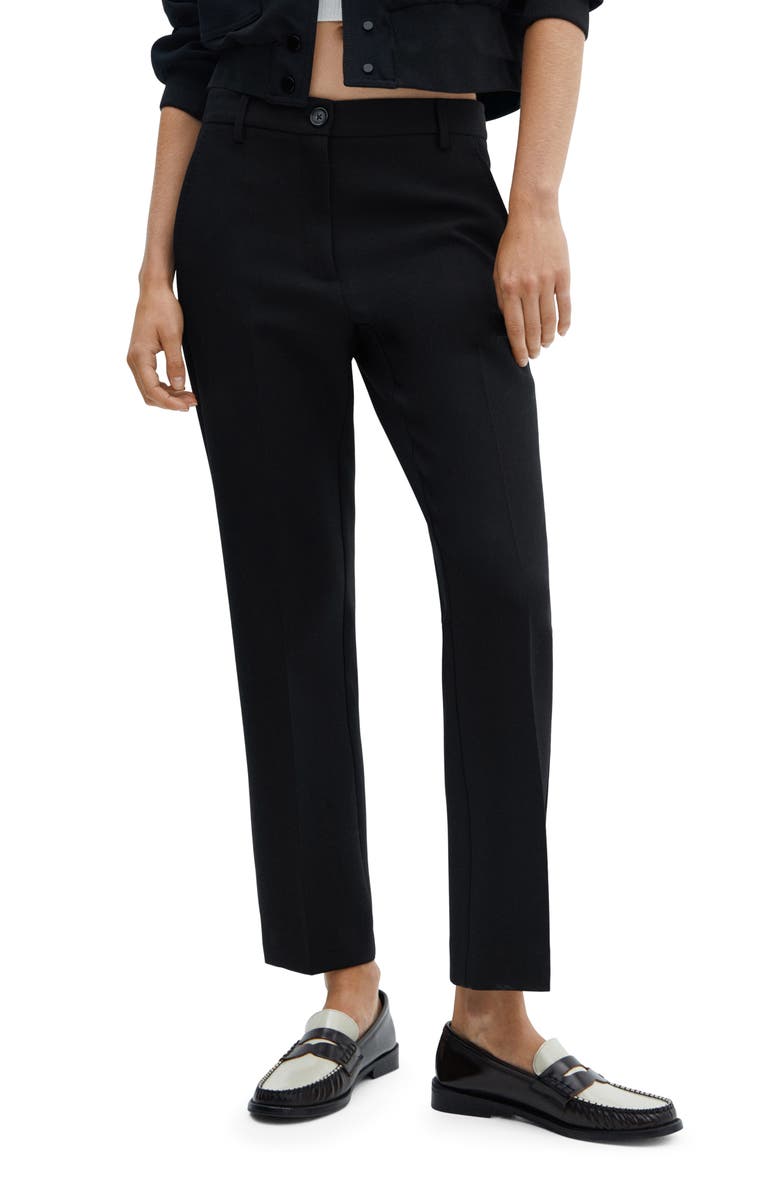 MANGO Ankle Straight Leg Pants, Main, color, 