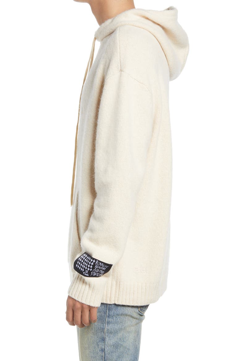 Dollar Merino Wool Blend Hoodie, Alternate, color, WHITE