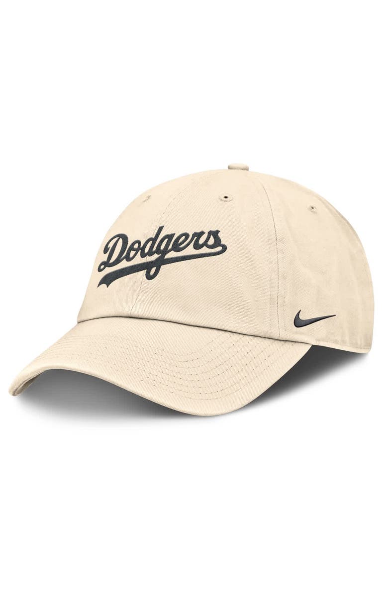 Nike Men's Nike Natural Los Angeles Dodgers Camo Pack Club Adjustable Hat, Main, color,