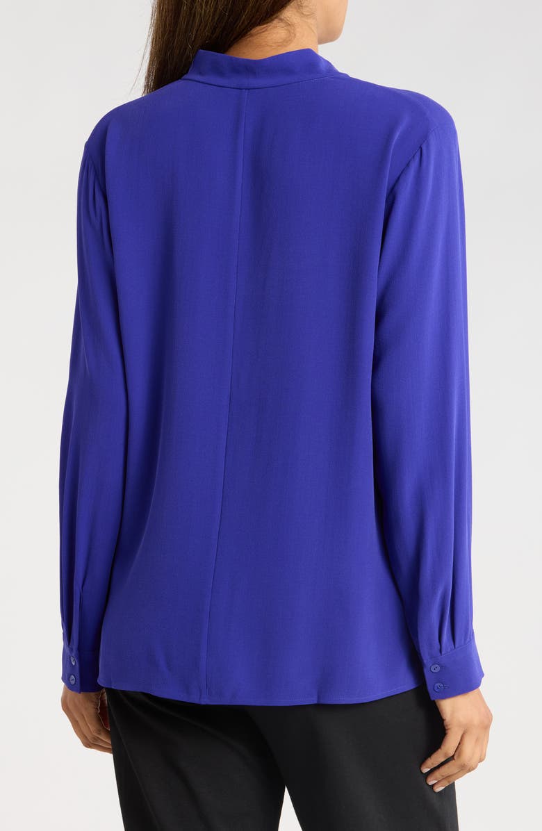 Eileen Fisher V-Neck Long Sleeve Silk Top, Alternate, color, 