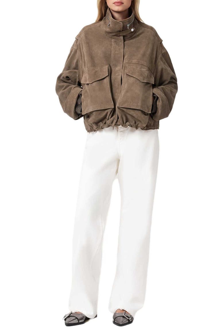 Clay Suede Jacket, Alternate, color, WALNUT BROWN
