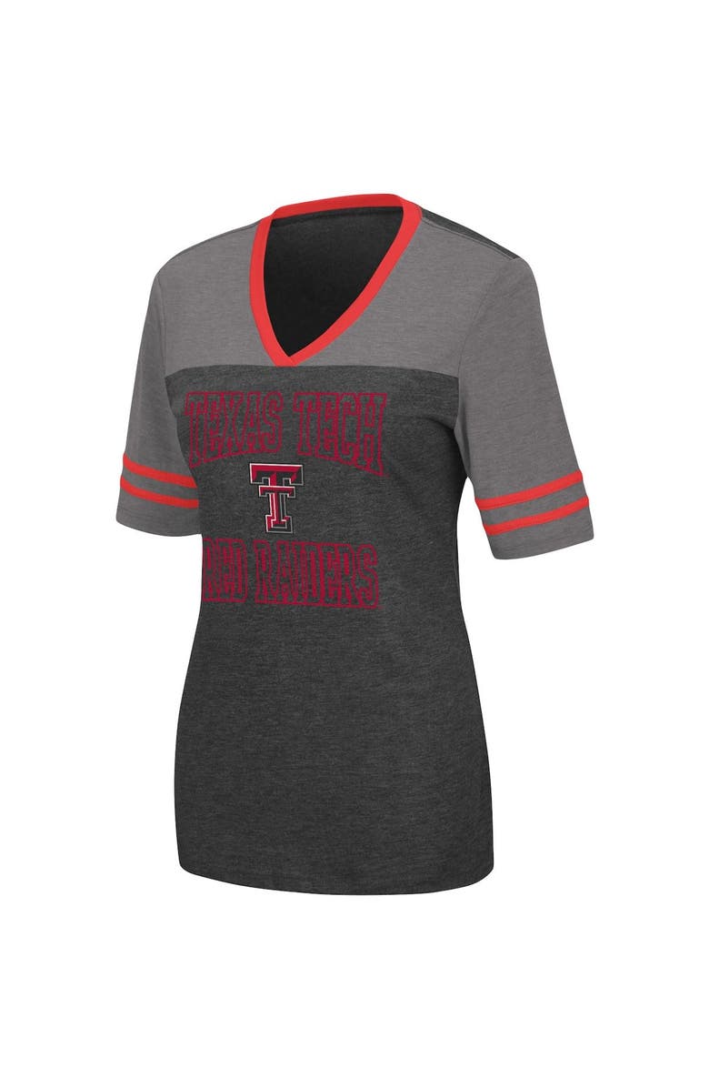 COLOSSEUM Women's Colosseum Black/Gray Texas Tech Red Raiders Cuba Libre Jersey T-Shirt, Alternate, color, 