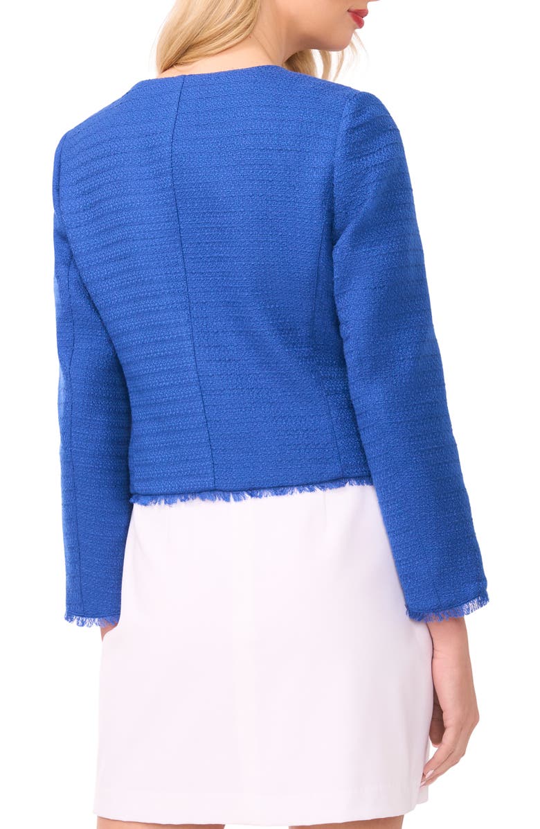 Vince Camuto Crop Tweed Jacket, Alternate, color, Deep Blue