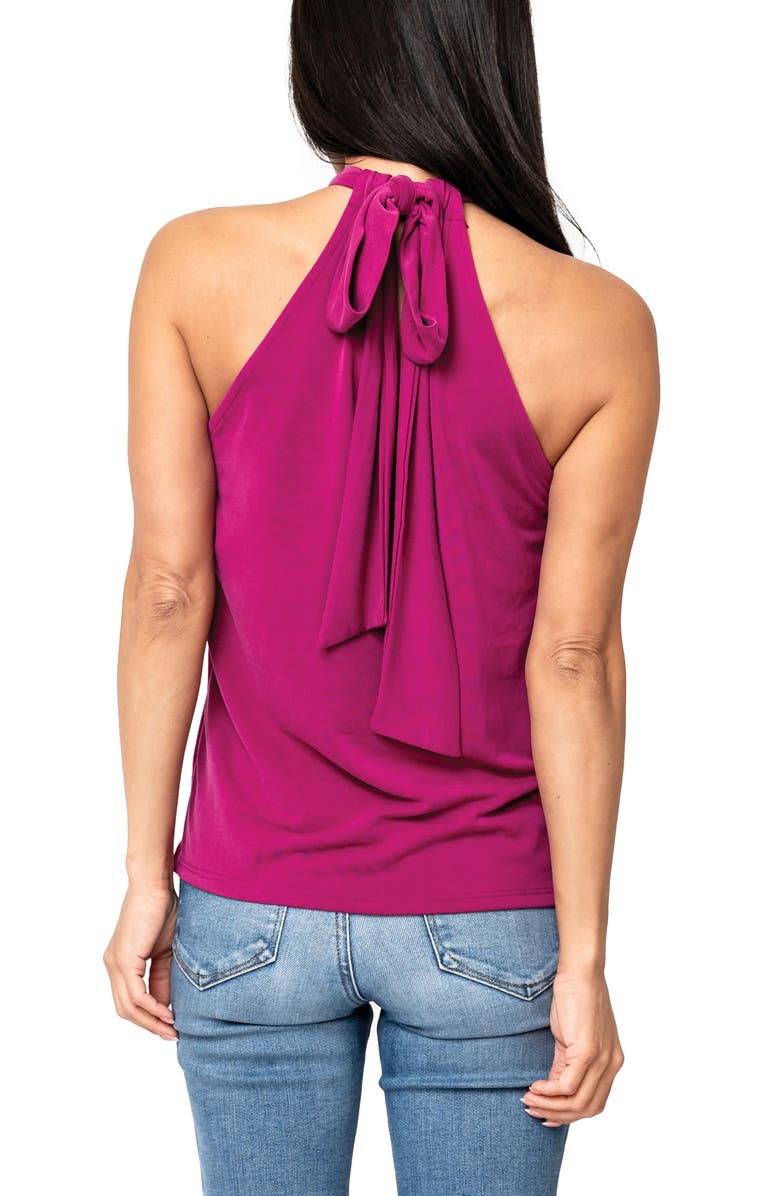 GIBSONLOOK Twist Neck Cutaway Sleeveless Top, Alternate, color, Magenta