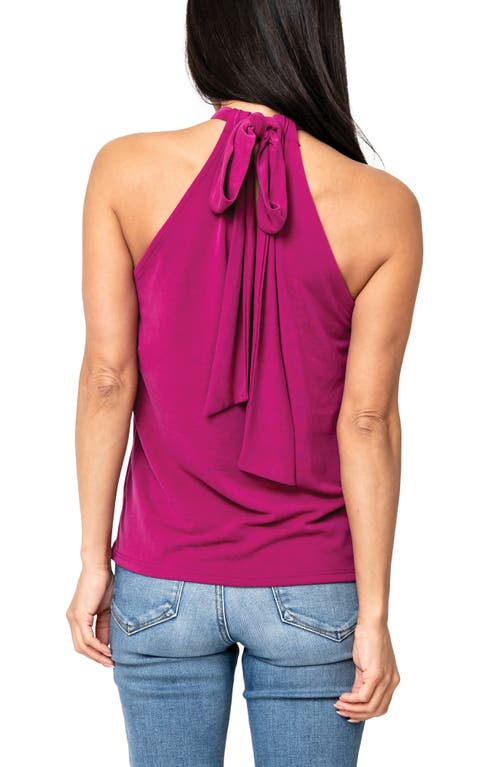 Gibsonlook Twist Neck Cutaway Sleeveless Top In Purple