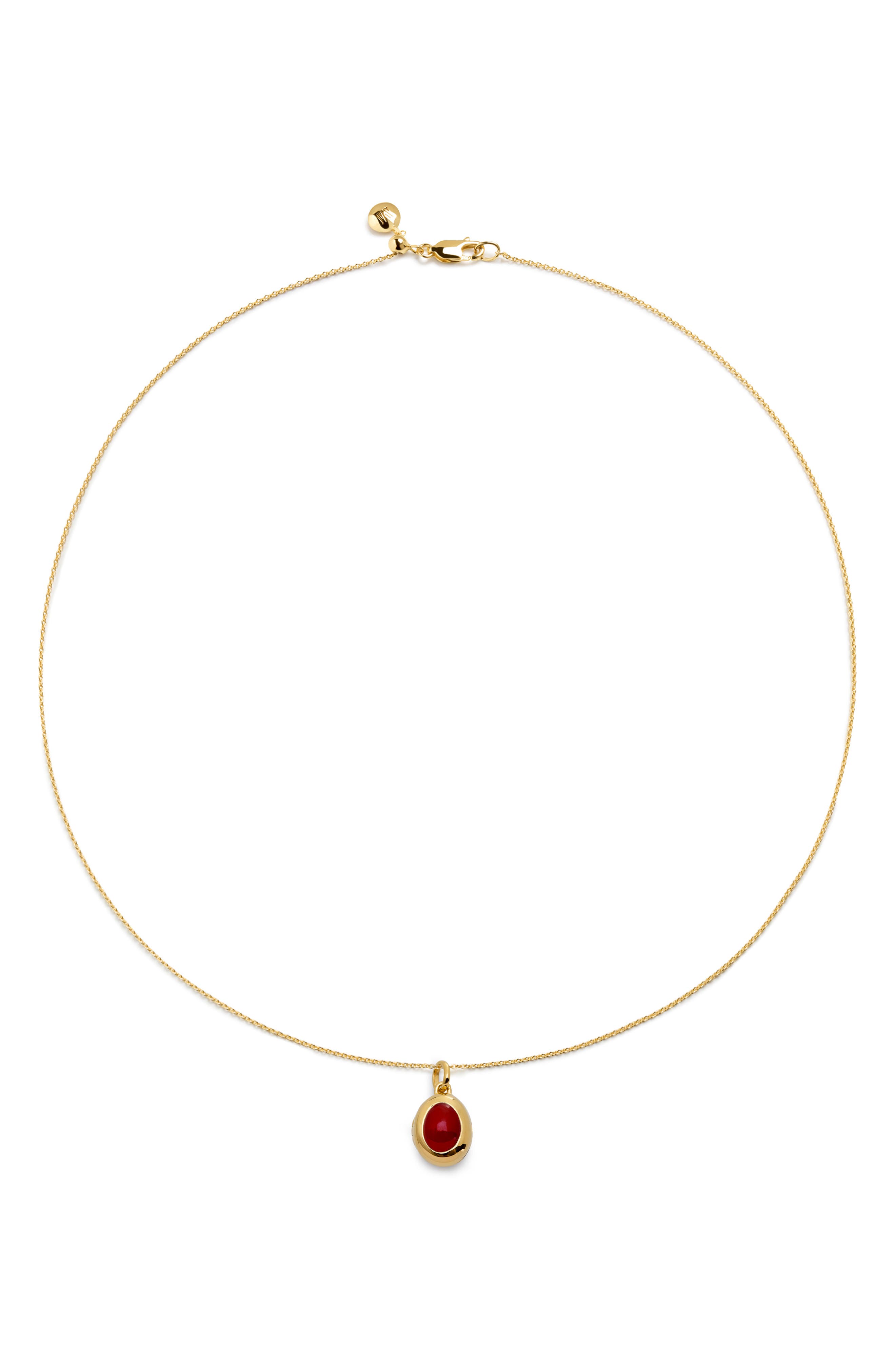 18CT GOLD VERMEIL / RED ONYX