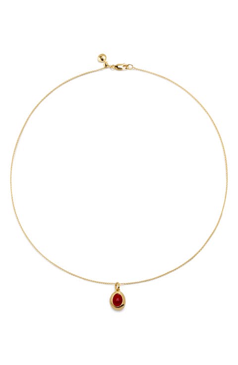 Birthstone Locket Necklace