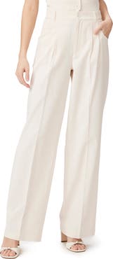 PAIGE Merano Pleated Straight Leg Pants