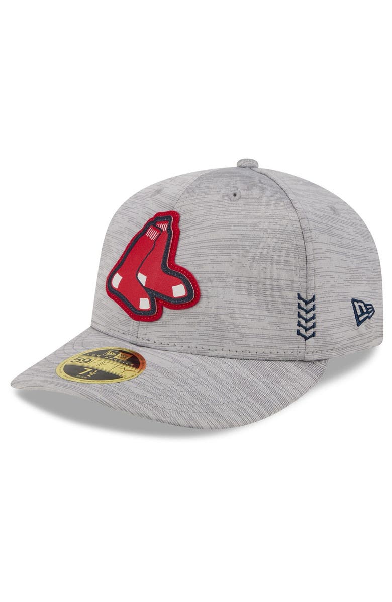 New Era Men's New Era  Gray Boston Red Sox 2024 Clubhouse Low Profile 59FIFTY Fitted Hat, Main, color, 