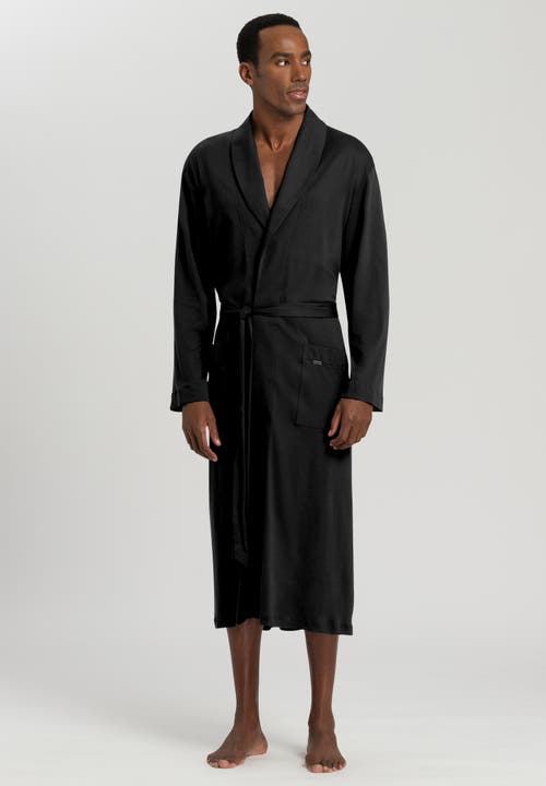 Hanro Night And Day Knit Robe In Black