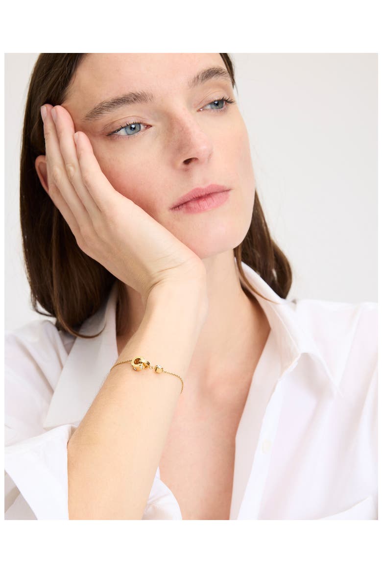 interlink chain bracelet, Alternate, color, GOLD CLEAR