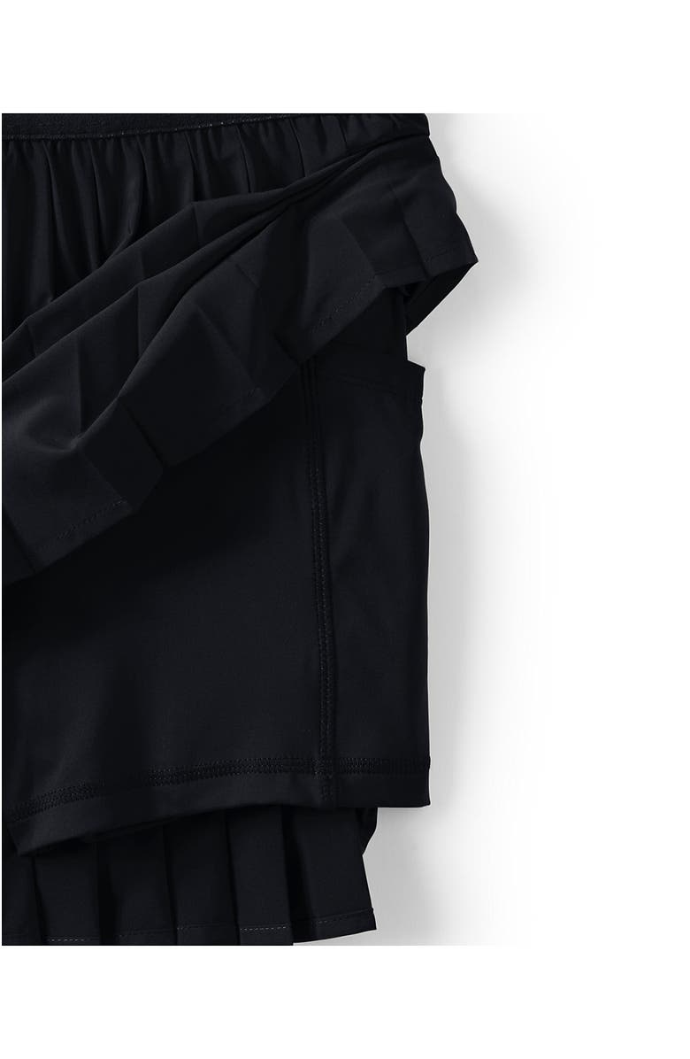 Lands' End Active Woven Pleated Skort, Alternate, color, Black