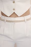 Ettika Imitation Pearl Chain Belt