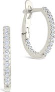 Sterling Forever Lilia Cubic Zirconia Infinity Huggie Hoop Earrings