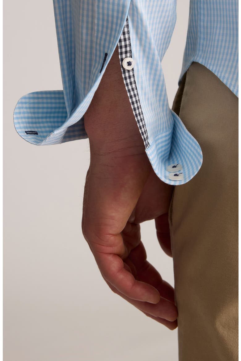 Harland Stripe CottonTek™ Performance Button-Down Shirt, Alternate, color, AIRY BLUE