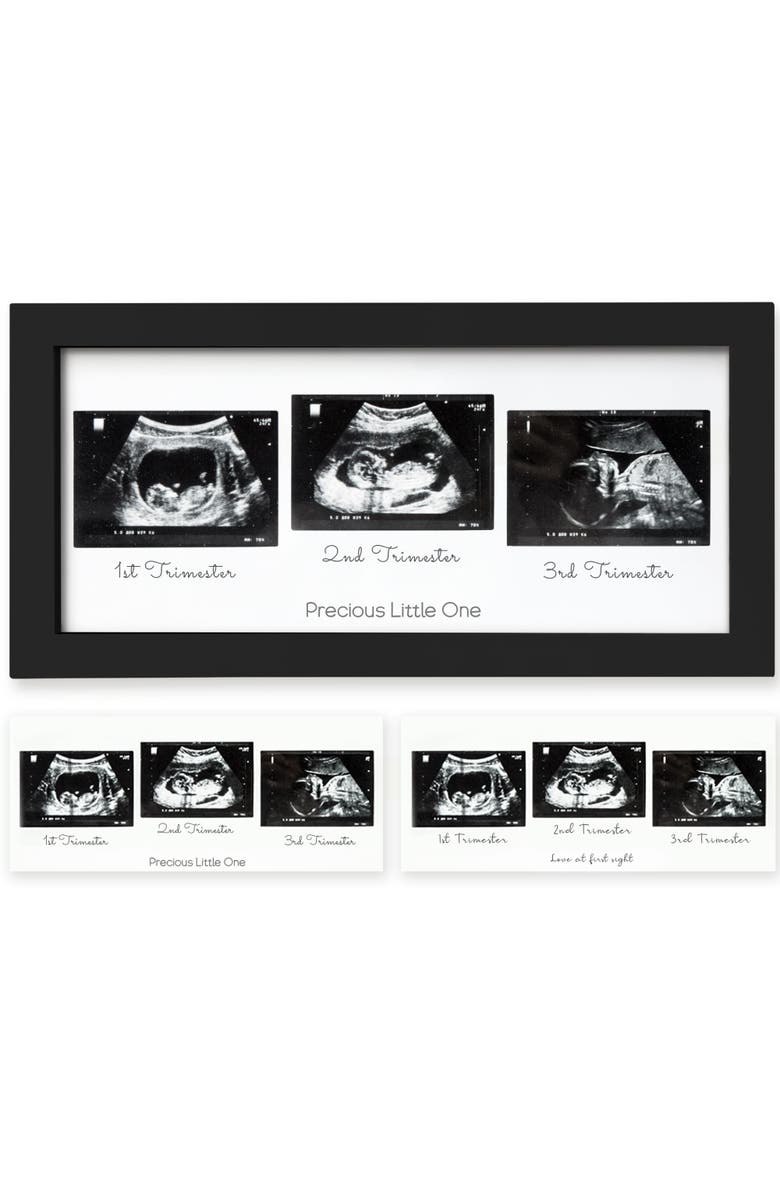 KeaBabies Trio Baby Sonogram Frame, Main, color, Onyx Black