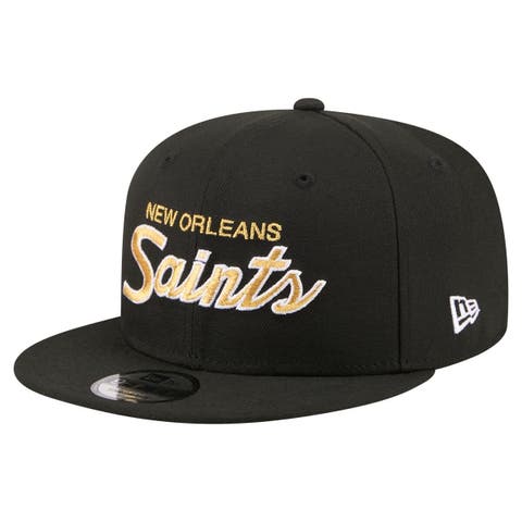 Men's New Era  Black New Orleans Saints Core Team Script 9FIFTY Snapback Hat