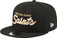 New Era Men's New Era  Black New Orleans Saints Core Team Script 9FIFTY Snapback Hat