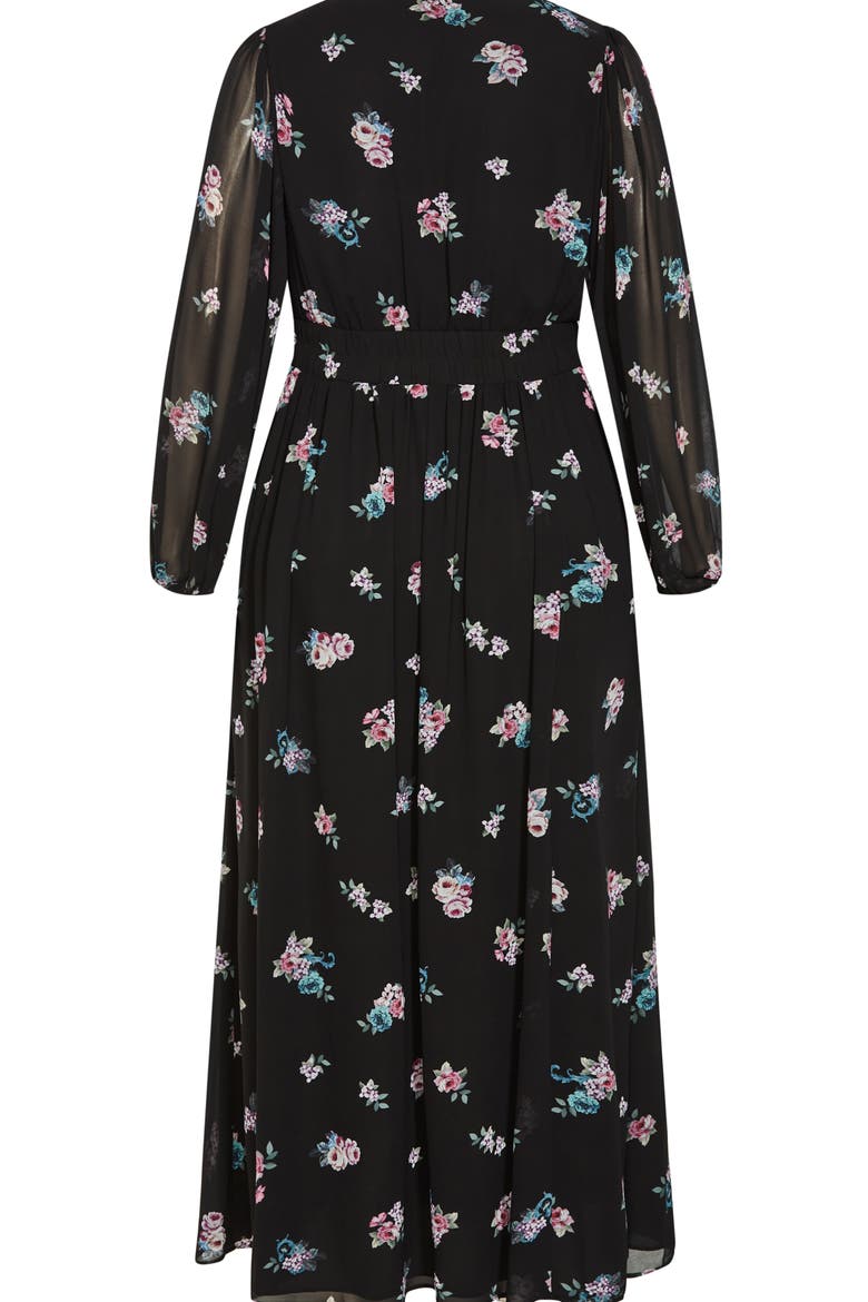 Jemina Floral Print Long Sleeve Maxi Dress, Alternate, color, VINTAGE ROSEBUD
