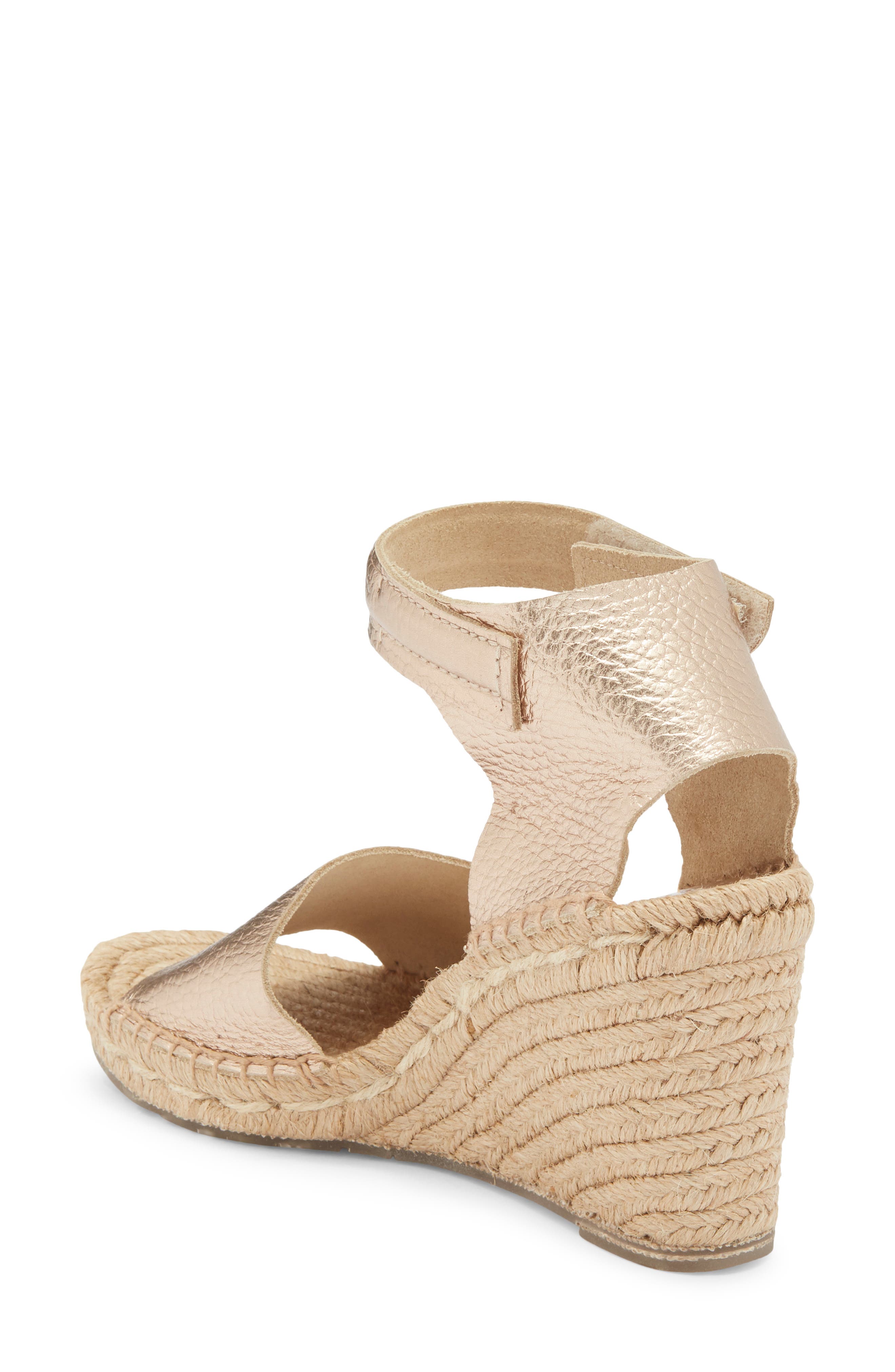 Pedro Garcia Olany Espadrille Wedge Sandal, Alternate, color, Rose Gold