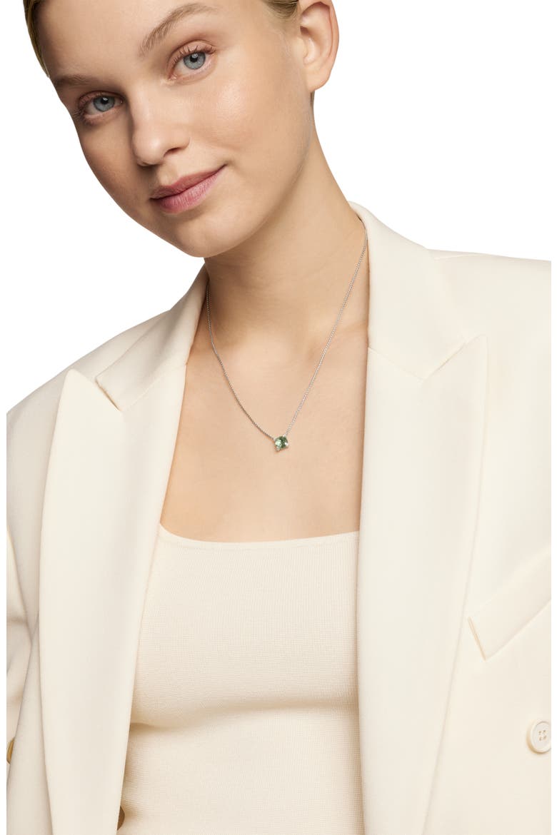Chatelaine® Pendant Necklace with Diamonds, Alternate, color, PRASIOLITE