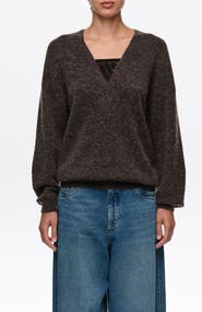 BIMBA Y LOLA Mohair V-Neck Oversize Sweater