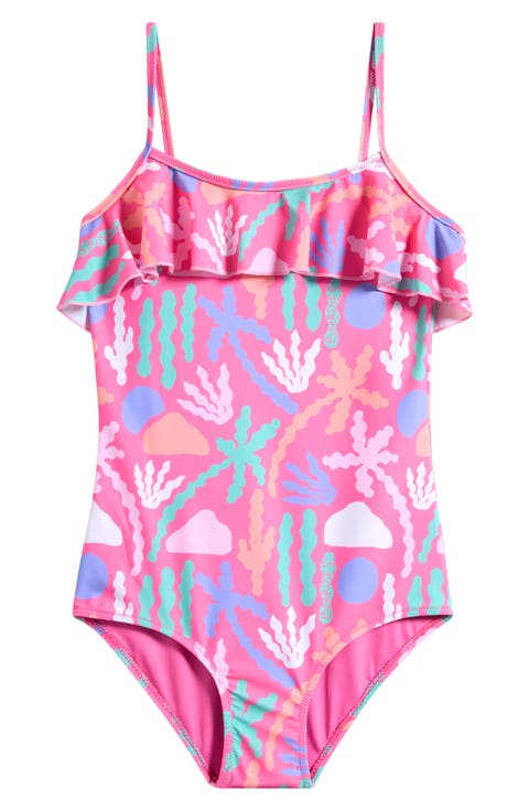 Kids' Palms Springs Ruffle One-Piece Swimsuit (Big Kid)
