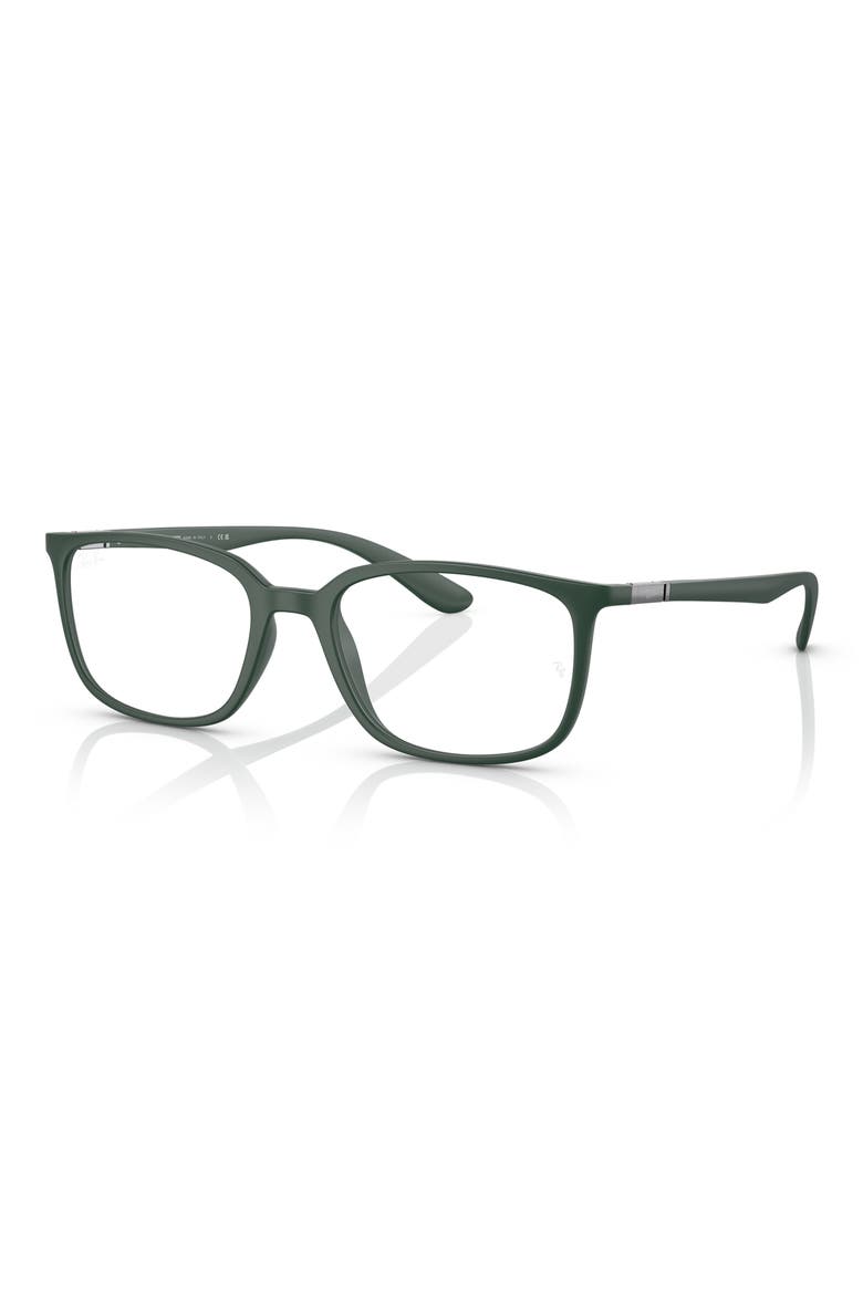 54mm Pillow Optical Glasses, Alternate, color, MATTE GREEN