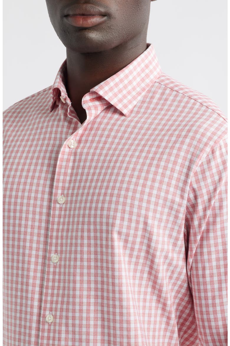 Westwood Plaid Button-Up Shirt, Alternate, color, LOBSTER