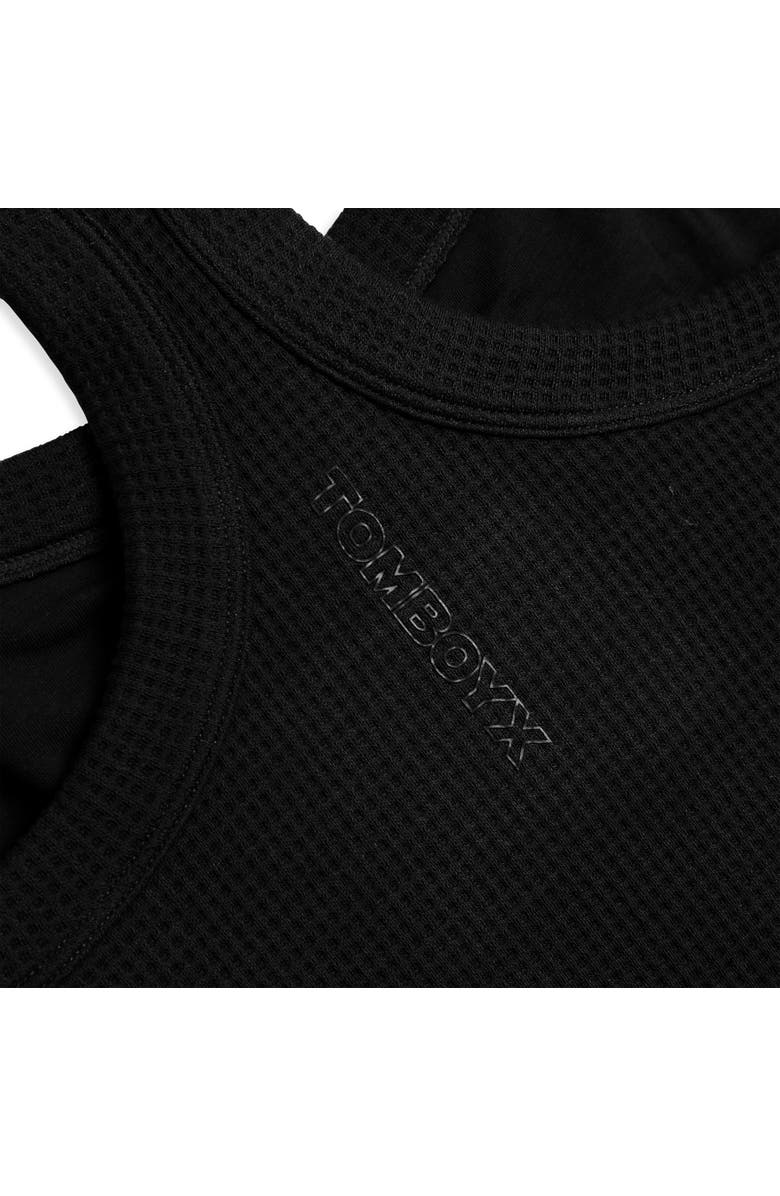 TomboyX Modal Cloud Waffle Bra Top, Alternate, color, Black Beauty