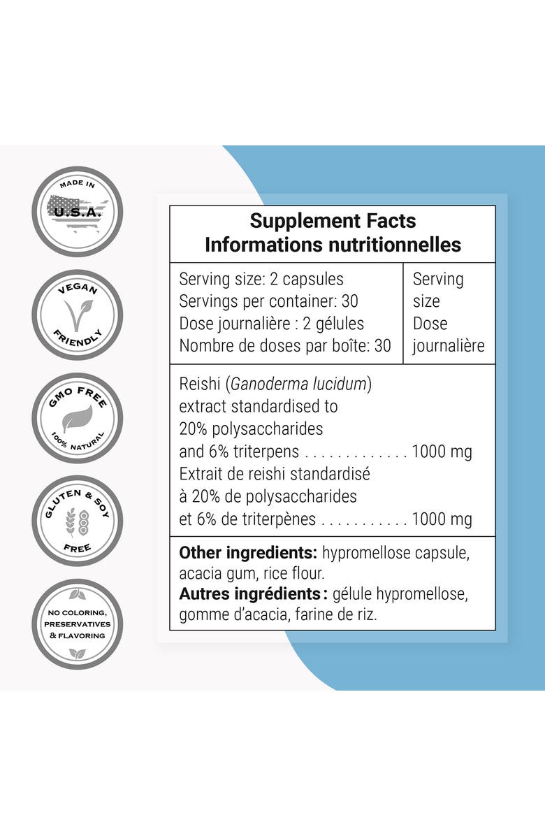 SuperSmart Reishi Extract 1000mg, Alternate, color, NO COLOR