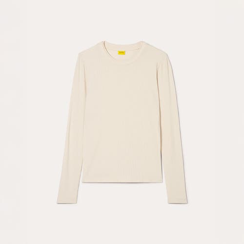 Hikerkind Ribbed Merino Long-sleeve T-shirt In White