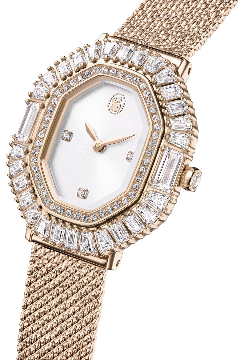 Matrix Octagon Mesh Strap Watch, 30mm x 25mm, Alternate, color, GOLD