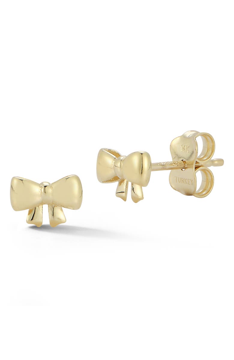 Ember Fine Jewelry 14K Gold Bow Stud Earrings, Main, color,