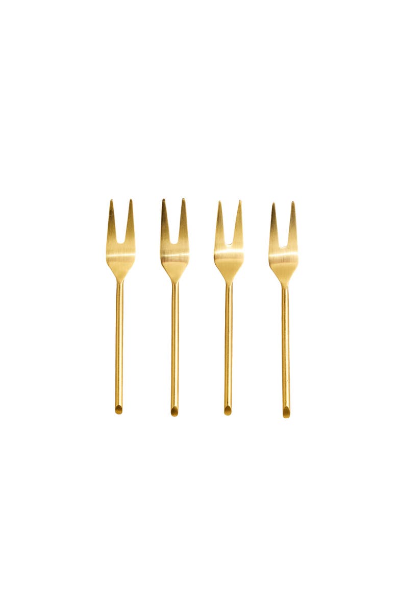 Thin Small Forks - Set of 4, Main, color, Gold