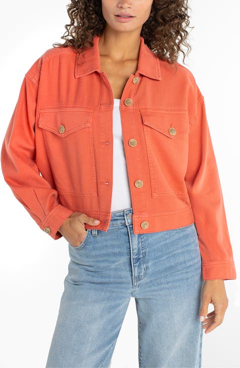 Cropped Oversize Denim Jacket (Regular & Petite)